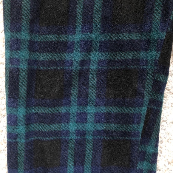 Perry Ellis Windowpane Plaid Pajama Lounge Pants Green - Picture 2 of 14